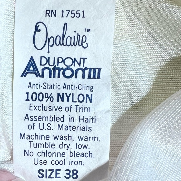 VINTAGE silky nylon dress slip midi adjustable straps lingerie chemise 70s 80s - Picture 9 of 12